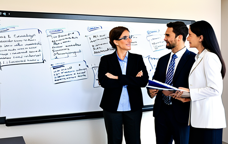 Collaborative Educational Design**
"A diverse group of professionals (educators, instructional designers, and technologists) collaborating around a digital whiteboard filled with diagrams and notes related to curriculum design, fully clothed in professional attire, modern office setting, teamwork atmosphere, safe for work, appropriate content, perfect anatomy, correct proportions, natural pose, professional, modest, family-friendly"
**