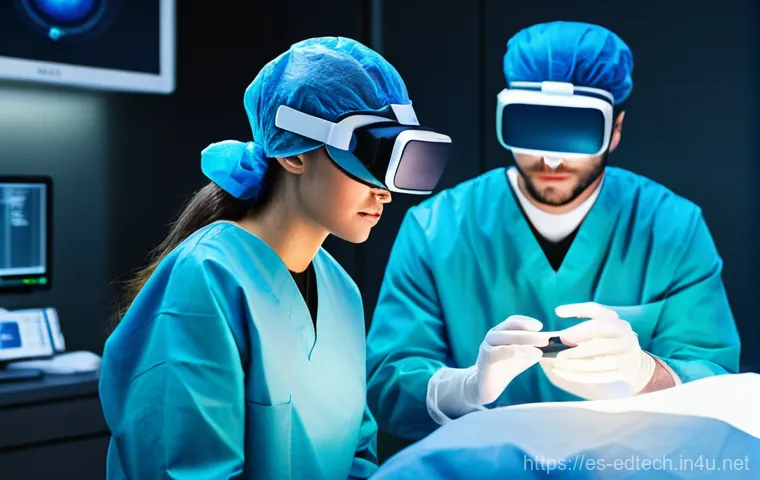 교육공학과 가상현실 VR - **Prompt 1: Ancient Egyptian Discovery in VR**
    A group of diverse high school students, approxim...