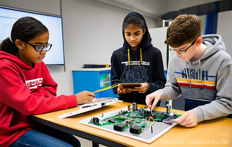 교육공학과 교육 로봇 - **"Personalized Learning with a Robot Companion"**
    An inviting, contemporary classroom with a wa...