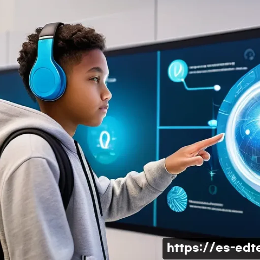 교육공학과 평생 교육 공학 - **Prompt 1: "Future of Personalized Learning Journey"**
    A bright, clean, and futuristic classroo...