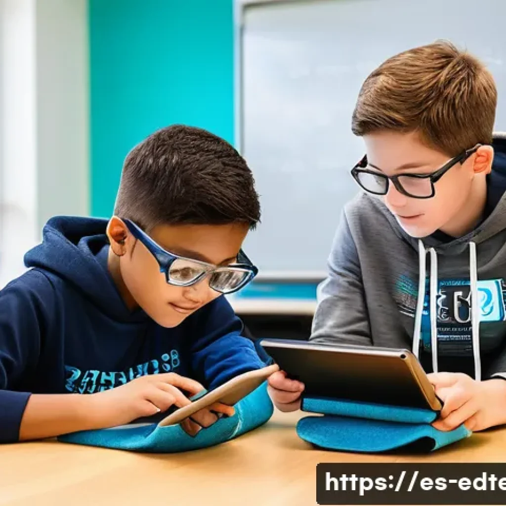 교육공학과 혁신 학교 모델 - Personalized Learning in a Modern Classroom**

"A vibrant, brightly lit classroom with diverse stude...