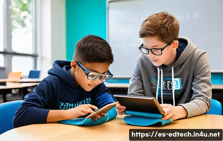 교육공학과 혁신 학교 모델 - Personalized Learning in a Modern Classroom**

"A vibrant, brightly lit classroom with diverse stude...