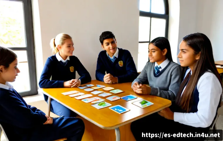 Home 17 교육공학과 사회 정서 학습 SEL - Photorealistic educational technology classroom in a Spanish-speaking secondary school, diverse stud...